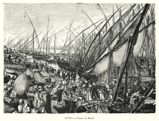 Muelles en el río Nilo en Bulaq, El Cairo, Egipto