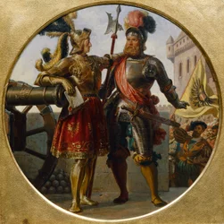 Emperador Maximiliano I y Georg von Frundsberg