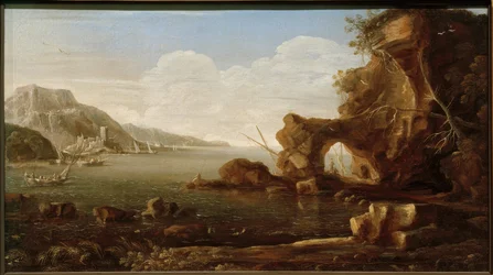Escena costera mediterránea