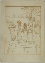Chicas bajando por un sendero