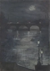 Luz de luna en el Támesis, Londres