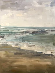 Llanuras de zanja, 2018 (óleo sobre lienzo)