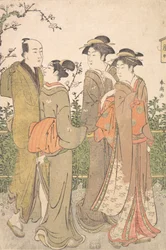 Un Grupo de Tres Mujeres Acompañadas por un Criado, 1780-1795