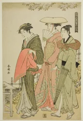 Flores, de la serie "Nieve, Luna y Flores del Mundo Flotante (Ukiyo setsugekka)"