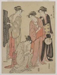 Mujeres del distrito de Tatsumi (de la serie Costumbres orientales del día presente)