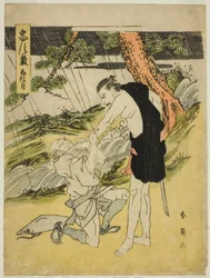 Quinto acto: Autopista Yamazaki de la obra Chushingura (Tesoro de los Cuarenta y Siete Retenedores Leales)