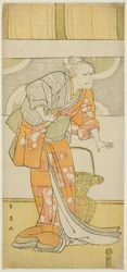 El actor Arashi Ryûzô II como Hachijô en "Calendario de los pilares de los clanes Genji y Heike" ("Gempei hashira-goyomi")