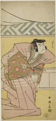 El actor Sawamura Sôjûrô III como Oda Kazusanosuke Harunaga en "Crónica Muromacho en escritura kana" ("Kanagaki Muromachi bundan")