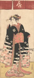 El actor Ichikawa Monosuke II en un papel femenino no identificado, ca. 1789