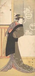 El tercer Segawa Kikunojo en el papel de Maizuru, 2º mes, 1789