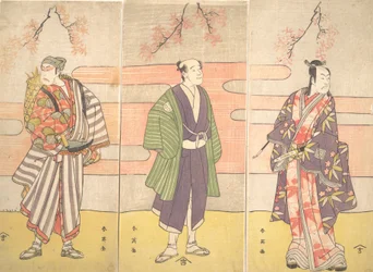 Tres actores no identificados, ca. 1793