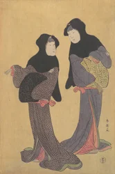Dos mujeres conversando, finales del siglo XVIII
