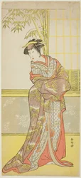 Actor Sanogawa Ichimatsu III Posiblemente como Masago Gozen en "A Courtesan