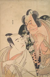 Un Daimyo hablando con uno de sus retenedores, finales del siglo XVIII