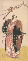 Ichikawa Monosuke II como Soga no Juro Sukenari, ca. 1785