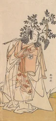 El actor Bando Mitsugoro I como un hombre con atuendo de daimyo, ca. 1778