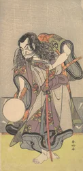 El primer Nakamura Nakazo como samurái, ca. 1780
