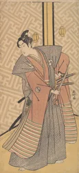El tercer Segawa Kikunojo en el papel de Oboshi Rikiya, 1787
