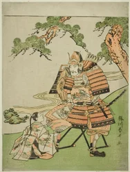 El guerrero Kusunoki Masashige (1294-1336) se despide de su hijo Masatsura