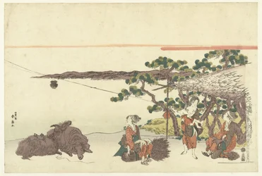 Mujeres junto a un lago
