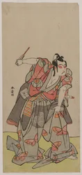 Ichikawa Yaozo II como Soga no Goro, mediados de 1770s
