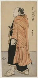 Tanikaze Kajinosuke de Edo, el mejor luchador de Japón, hacia mediados de la década de 1780