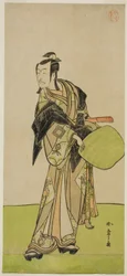 El Actor Ichikawa Danjuro V como Kakogawa Honzo en la Obra Kanadehon Chushin Nagori no Kura, Representada en el Teatro Nakamura en el Noveno Mes, 1780