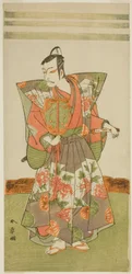 El Actor Ichikawa Danjuro V como Kudo Kanaishi en la Obra Izu-goyomi Shibai no Ganjitsu, Representada en el Teatro Morita en el Undécimo Mes, 1772