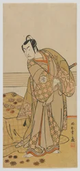 El actor Matsumoto Koshiro IV, periodo Edo, finales de la década de 1770 (xilografía en color)