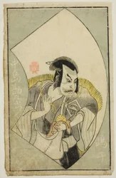 El Actor Nakajima Kanzaemon III, de "Un Libro de Imágenes de Abanicos de Escenario (Ehon butai ogi)"