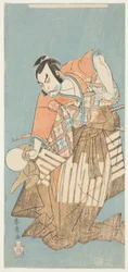 El actor Nakamura Nakazo I como Osada no Taro en la obra "Ima o Sakari Suehiro Genji (El clan Genji ahora en su apogeo)"