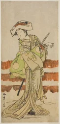 El Actor Onoe Kikugoro I como Tonase en la Obra Kanadehon Chushin Nagori no Kura, Representada en el Teatro Nakamura en el Noveno Mes, 1780