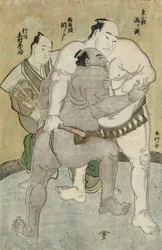 Combate de lucha entre el Komosubi del Grupo Oriental, Uzugafuchi Kan