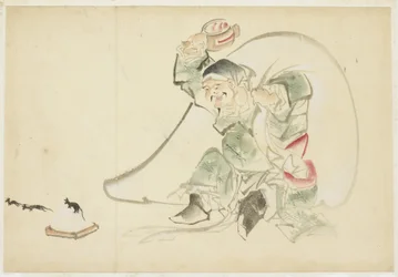 Daikoku, Dios de la Felicidad, con su mazo mágico