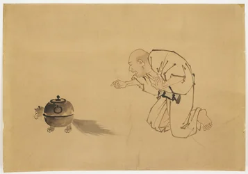 Ilustración de "Tanuki Teakettle", c.1850