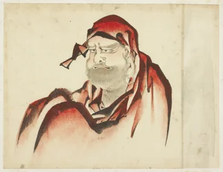 Daruma con Túnica Roja, c.1815-1849
