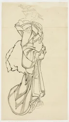Cortesana Caminando (estudio), c.1815-1849