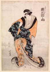 El actor Segawa Michinosuke, en el papel de la cortesana Omune.