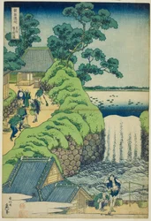 Cascadas de Aoigaoka en la capital oriental (Toto Aoigaoka no taki), de la serie "Un recorrido por las cascadas en varias provincias (Shokoku taki meguri)"