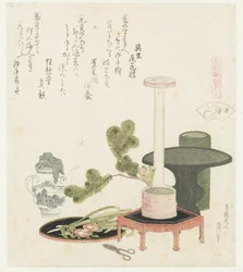 concha de flor Hanagai (título sobre objeto) Una comparación de poemas y conchas de Genroku (título de la serie) Genroku kasen kaiawase (título de la serie sobre el objeto)