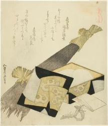 Raíz de bardana (Kurama gobo), de la serie "Una selección de caballos (Uma-zukushi)"
