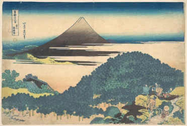 «El pino de Aoyama» (Aoyama enza no matsu), de la serie «Las treinta y seis vistas del monte Fuji» (Fugaku sanjūrokkei)