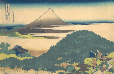 Pino cojín en Aoyama, de la serie Treinta y seis vistas del monte Fuji