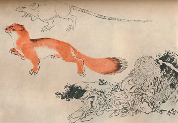 Dibujo de Hokusai, c1780-1849, 1929