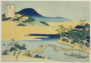 Luna de la tarde en Izumizaki (Izumizaki yagetsu), de la serie "Ocho vistas de las islas Ryukyu (Ryukyu hakkei)"