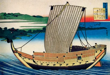 De la serie Cien poemas de cien poetas: Fujiwara no Toshiyuki, c1830