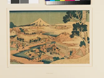Fuji desde los campos de té de Katakura en Suruga