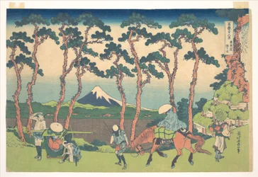Hodogaya en el Tōkaidō (Tōkaidō Hodogaya), de la serie «Las treinta y seis vistas del monte Fuji» (Fugaku sanjūrokkei)