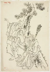 Jo y Uba; Tema de Takasago, ca. 1815-49