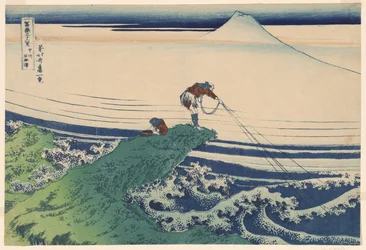 Kajikazawa en la provincia de Kai (Koshu Kajikazawa), de la serie "Treinta y seis vistas del monte Fuji (Fugaku sanjurokkei)"
